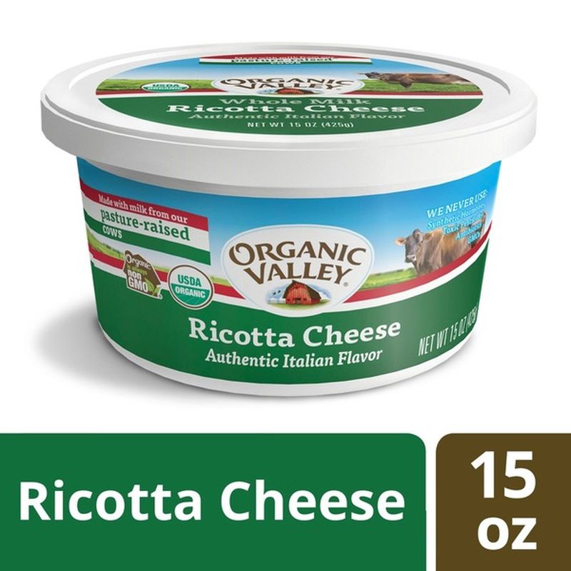 Organic Valley Whole Milk Organic Ricotta Cheese (15 oz) from Lunardi’s