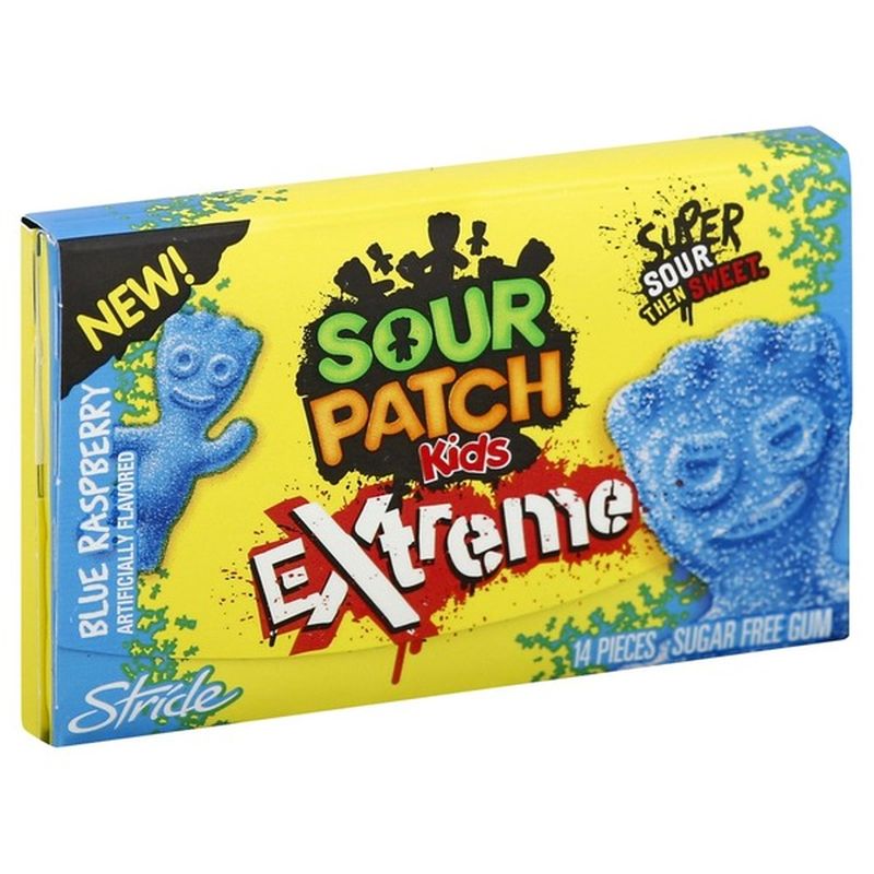 Stride Sour Patch Kids Extreme Blue Raspberry Sugar Free Gum (1 ct