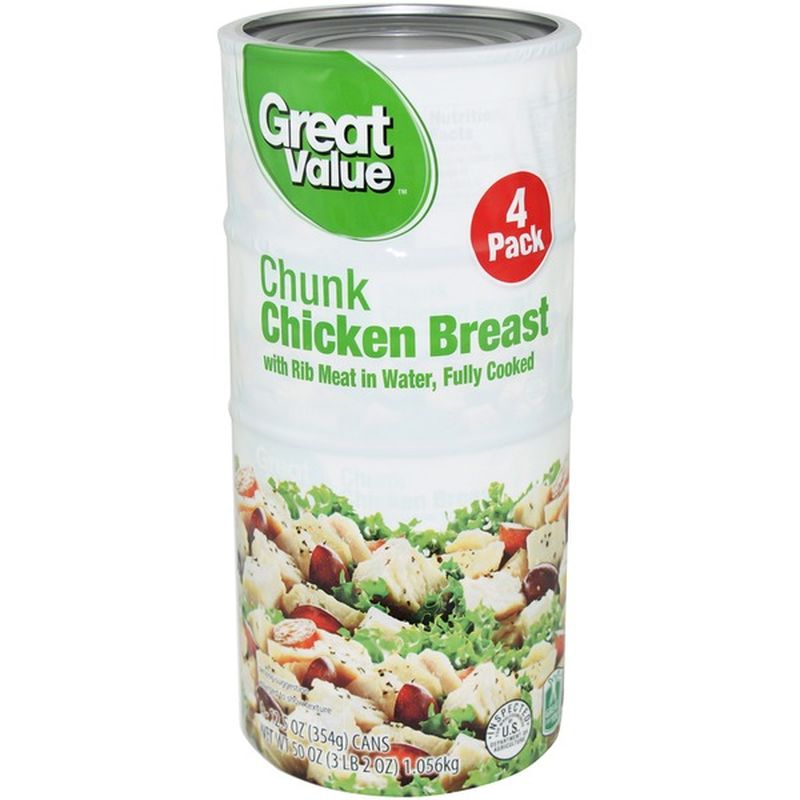 Great Value Chunk Chicken Breast with Rib Meat in Water (12.5 oz