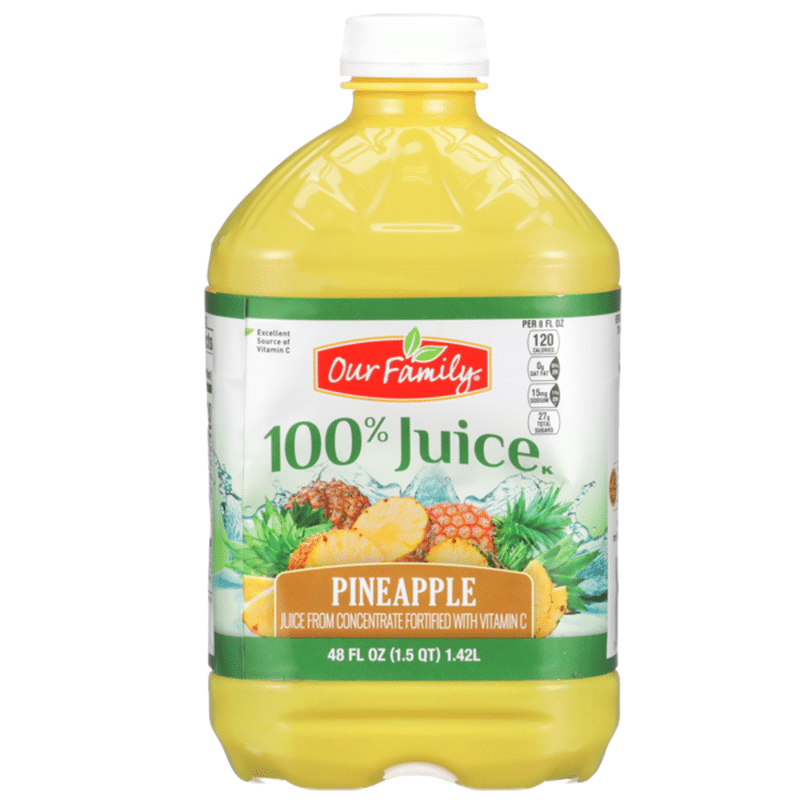 Our Family 100 Pineapple Juice From Concentrate Fortified With Vitamin
