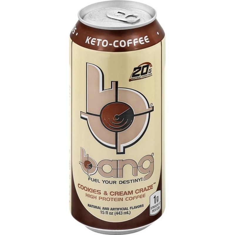 Bang Coffee, Cookies & Cream Craze, High Protein (15 oz) Instacart