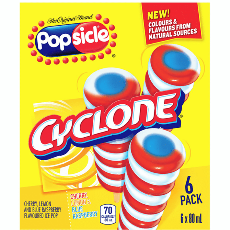 Popsicle Strawberry & Lemon Flavored Cyclone Ice Pops