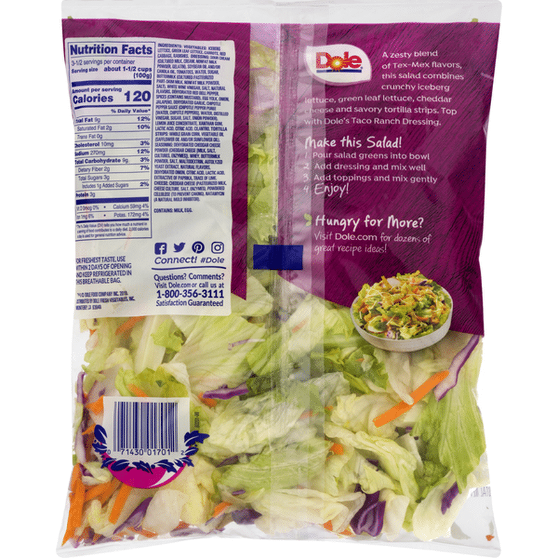 Dole Salad Kit, Premium, Southwest Salad (10.5 oz bag) Instacart