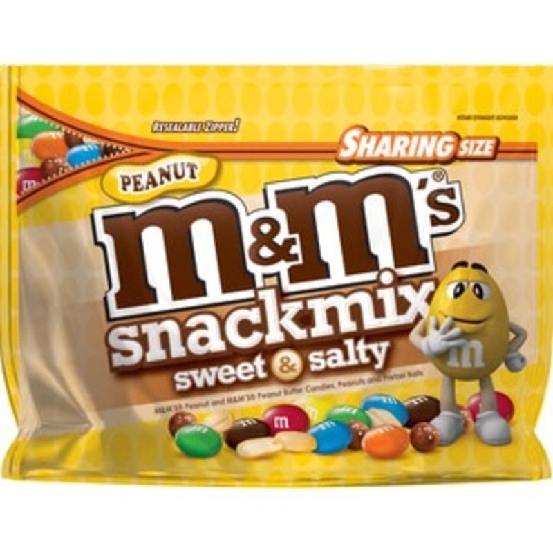 M M S Peanut Chocolate Snack Mix Sweet Salty Sharing Size Pouch