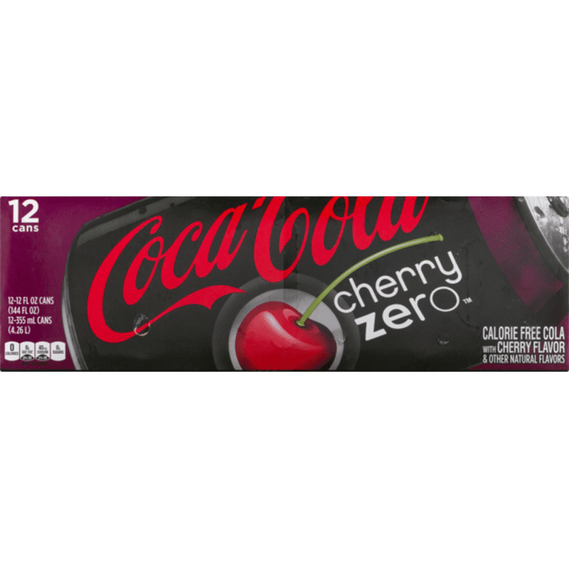 Coke Zero Cherry Diet Soda Soft Drink (12 fl oz) - Instacart