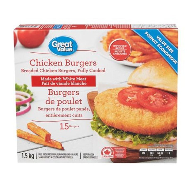 Great Value Breaded Chicken Burgers (each) Instacart