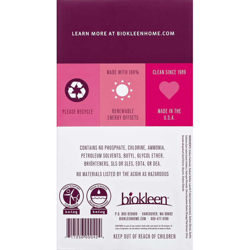 Biokleen Citrus Essence Laundry Powder Detergent 150 Loads (10 lb