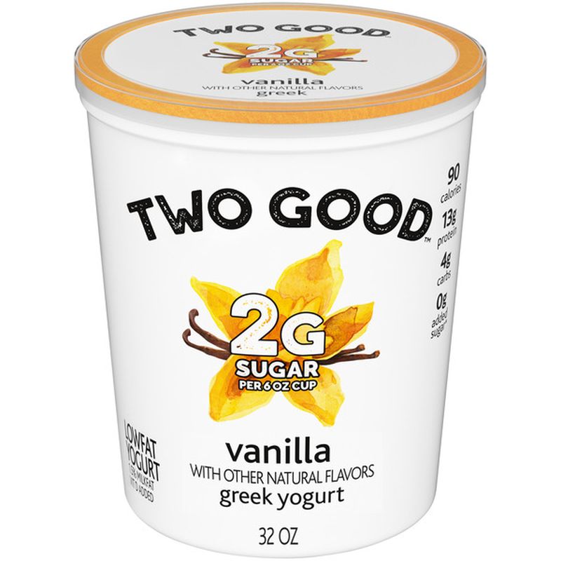 Two Good Low Fat Lower Sugar Vanilla Greek Yogurt (32 oz) Instacart