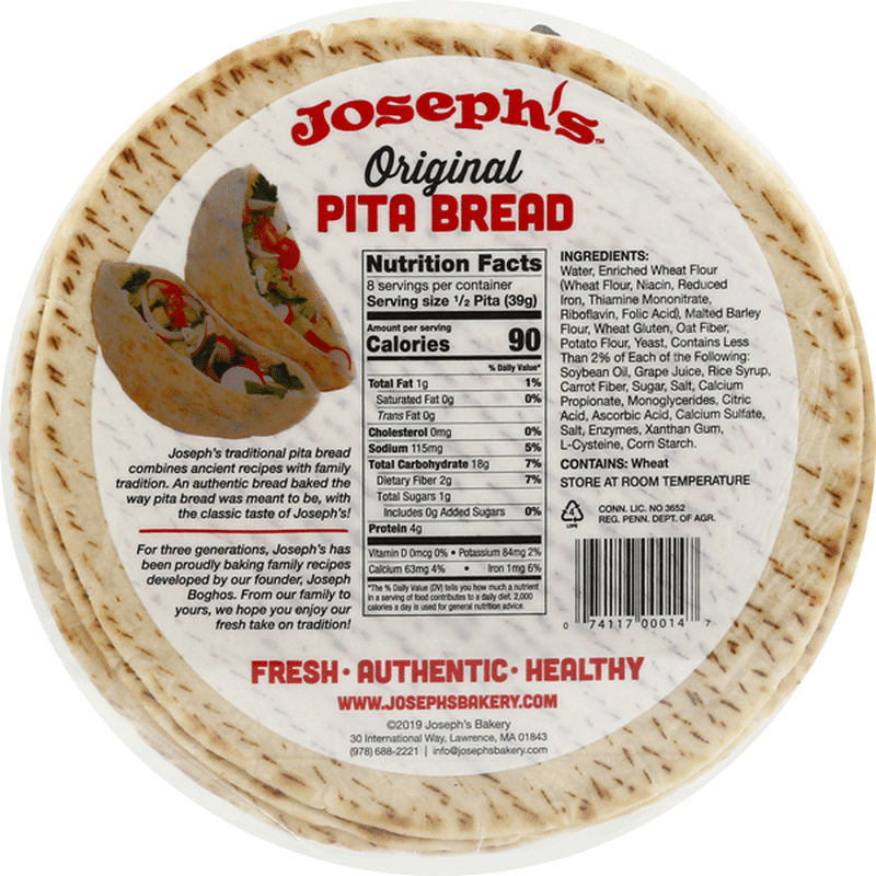 Josephs Pita Bread, Original (4 each) Instacart