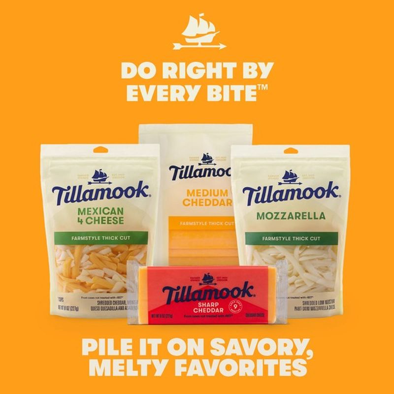 Tillamook Farmstyle Thick Cut Mozzarella Shredded Cheese (8 oz