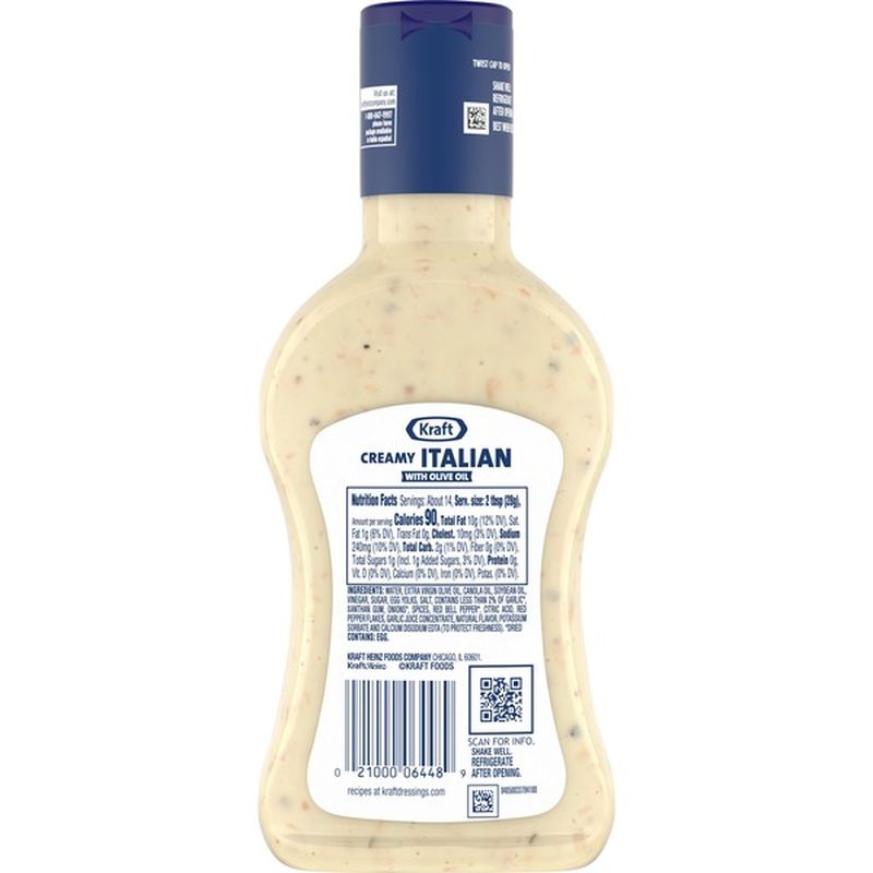 Kraft Creamy Italian with Olive Oil Dressing (14 fl oz) Instacart