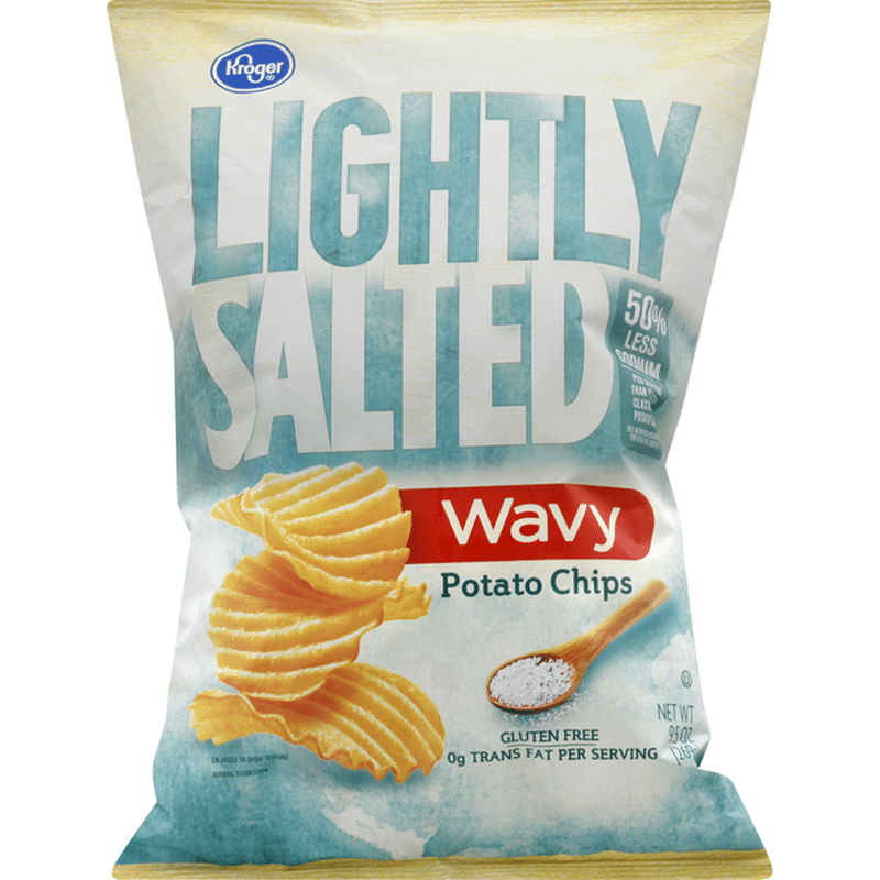 Kroger Potato Chips, Lightly Salted, Wavy (9.5 oz) Instacart