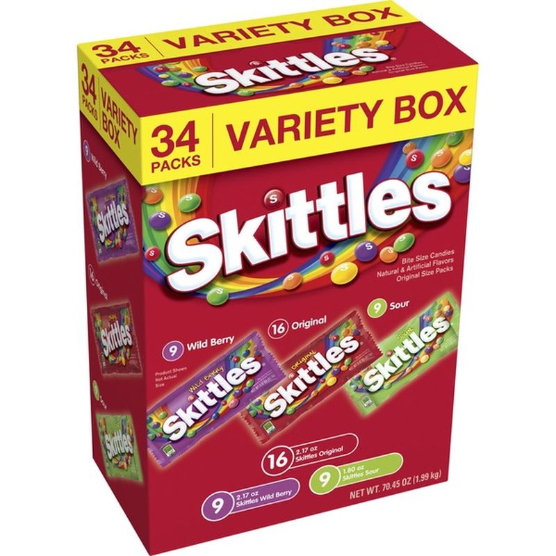 Skittles Fruity Candy Variety Box 70 45 Oz Instacart