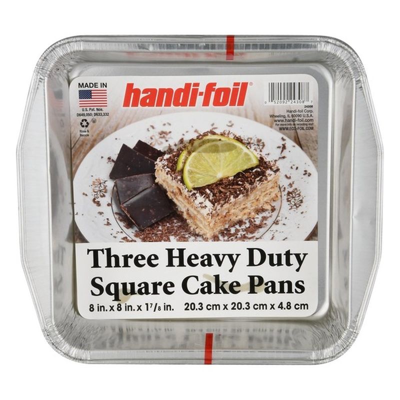 HandiFoil Cake Pans, Square, Heavy Duty (3 each) Instacart