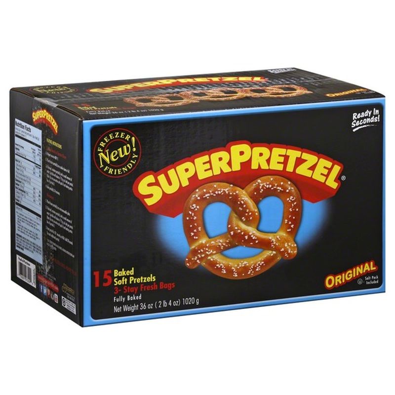 Superpretzel Original Baked Soft Pretzels 36 Oz Instacart 7967