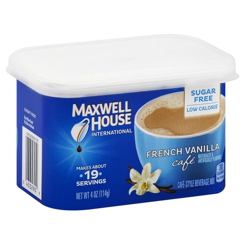 Maxwell House International Cafe Sugar-Free French Vanilla Cafe Instant ...