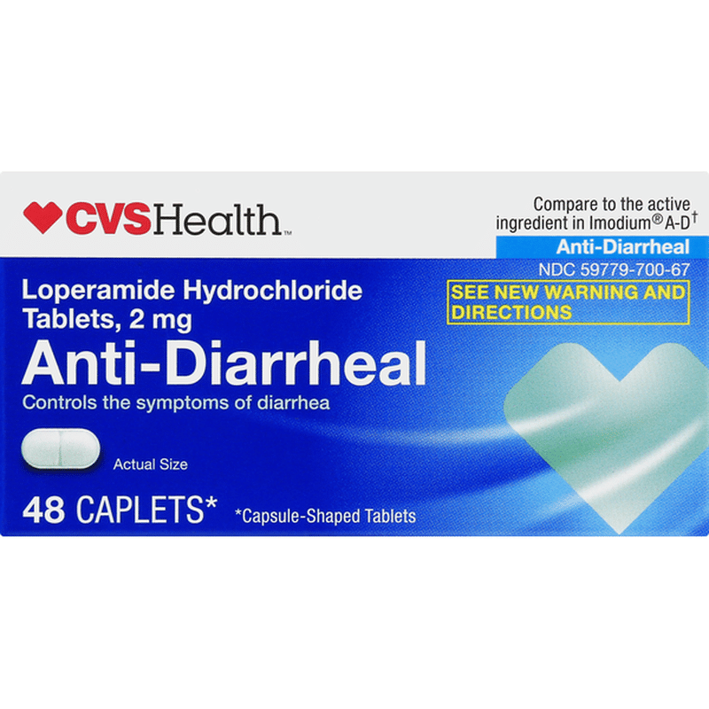 CVS Health AntiDiarrheal, 2 mg, Caplets (48 each) Instacart