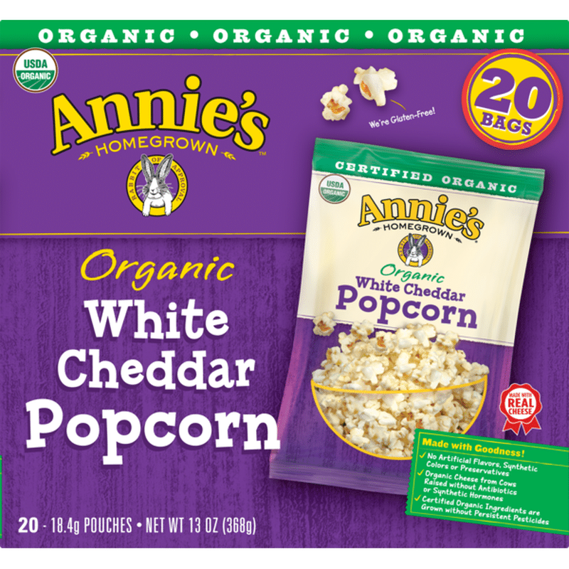 Annie's Organic White Cheddar Popcorn (0.65 oz) Instacart