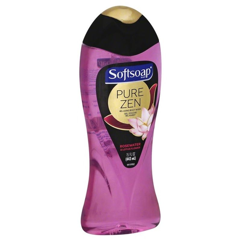 Softsoap Pure Zen Relaxing Body Wash Rosewater & Lotus Flower (15 fl oz