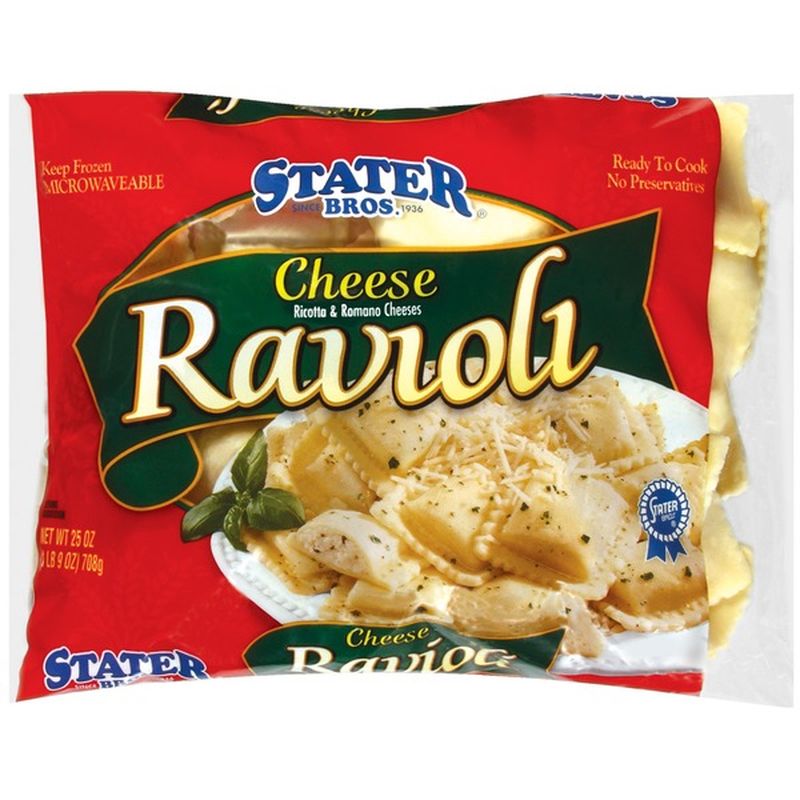 Stater Bros Cheese Ravioli Filled With Creamy Seasoned Ricotta And