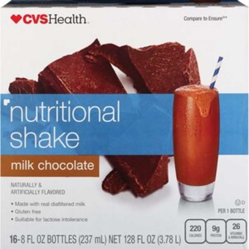 CVS Pharmacy Milk Chocolate Health Adult Nutritional Shake (8 fl oz ...