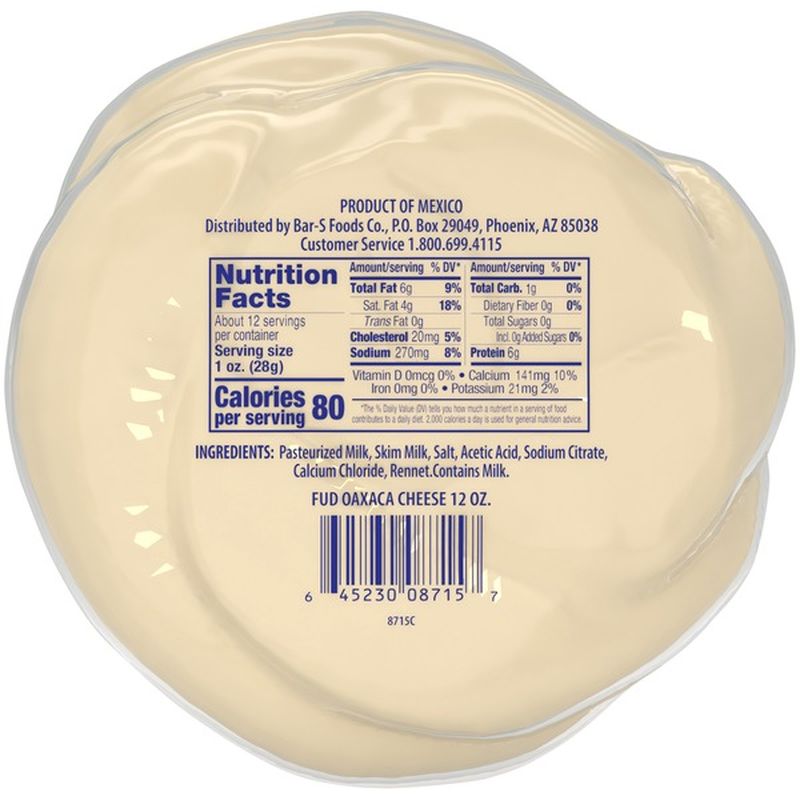 Fud Queso Oaxaca Mexican Style String Cheese (12 oz) Instacart
