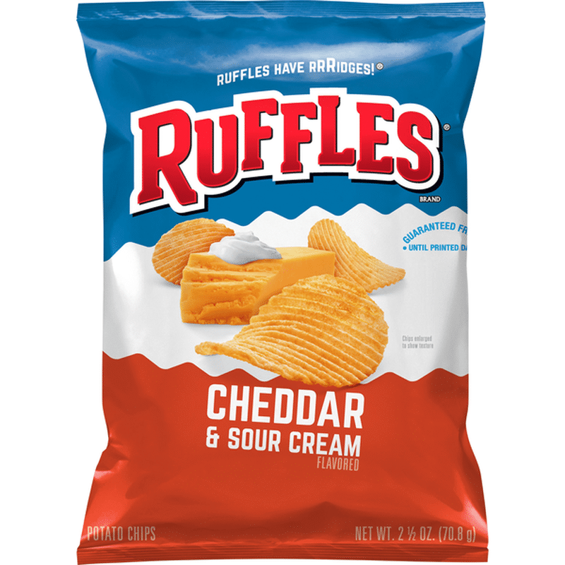 Ruffles Cheddar & Sour Cream Potato Chips (2.5 oz) - Instacart