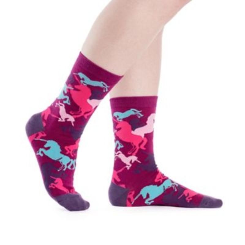 Sock It To Me Ladies Mythical Unicorn Crew Socks