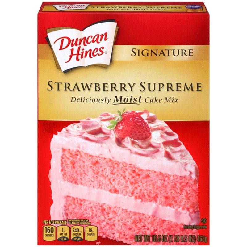 Duncan Hines Signature Strawberry Supreme Cake Mix (16.5 ...
