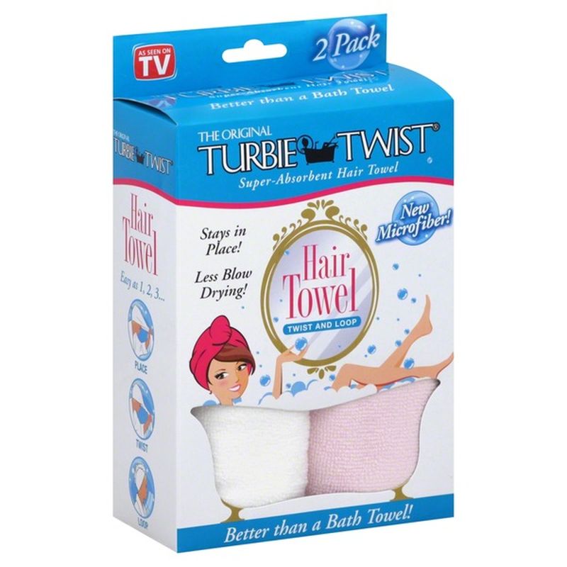 Turbie Twist Hair Towels Super Absorbent 2 Each Instacart   Large 8f44b839 7426 4b43 8a9b 27863bef65ef 