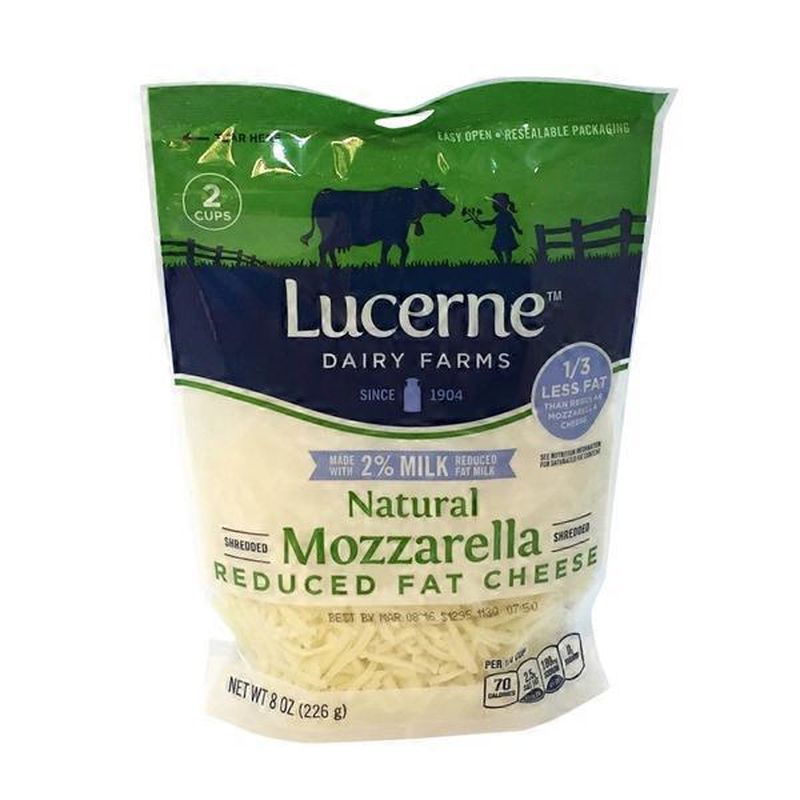 Lucerne Dairy Farms Reduced Fat Shredded Mozzarella Cheese (8 Oz ...