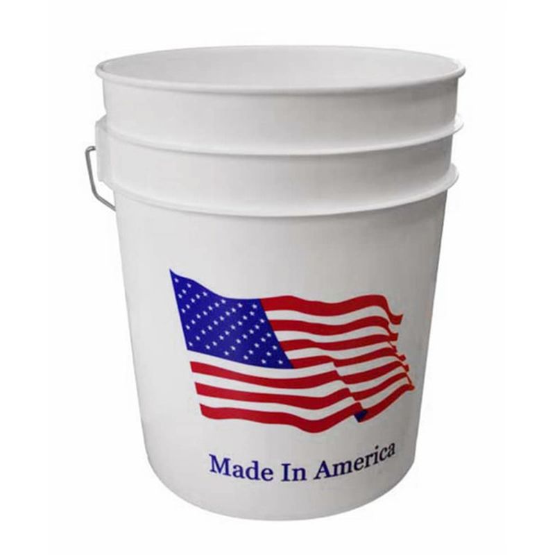 Argee Red White & Blue Flag Heavy Duty Plastic Pail