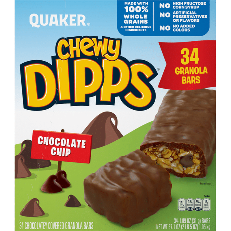 Quaker Chewy Dipps Chocolate Chip Granola Bars (1.09 oz) from Smart