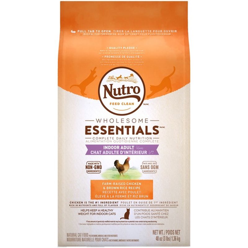 Nutro Feed Clean Wholesome Essentials Chicken & Brown Rice Recipe Cat ...