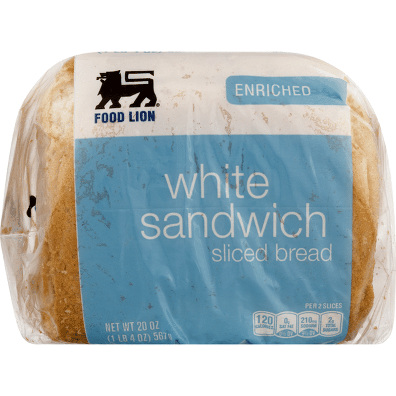 Food Lion Bread, Enriched, Sliced, White Sandwich (20 oz) Instacart