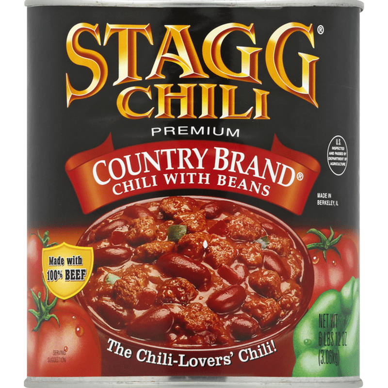 Stagg Chili, Premium, with Beans (108 oz) Instacart