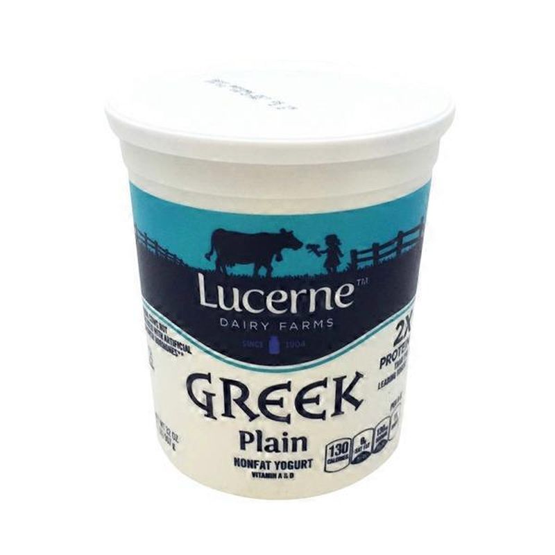 Lucerne Dairy Farms Plain Greek Nonfat Yogurt (32 oz) Instacart