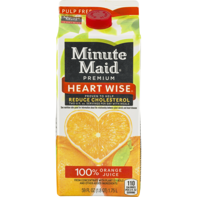 Minute Maid Premium Heart Wise 100 Orange Juice 59 Fl Oz Instacart 