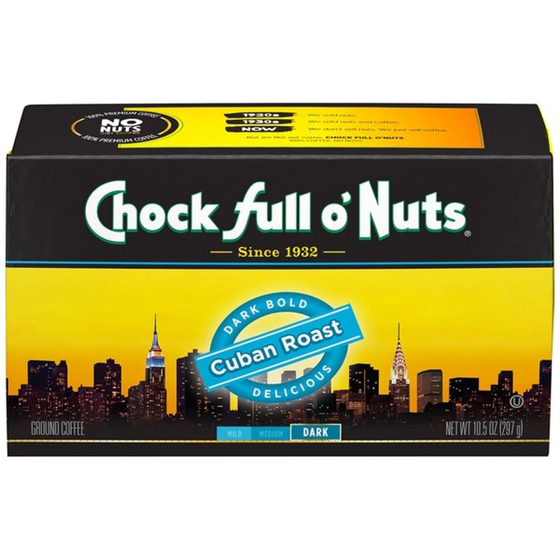 Chock Full O' Nuts Cuban Roast Dark Ground Coffee (297 g) Instacart