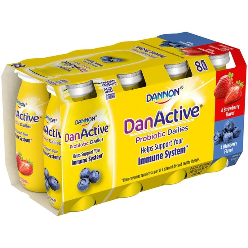 DanActive Light Probiotic Dailies Blueberry & Strawberry Dairy Drink