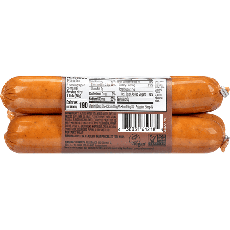 Field Roast Vegetarian Frankfurters (2.67 oz) Instacart