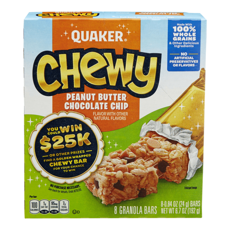 Quaker Peanut Butter Chocolate Chip Granola Bars