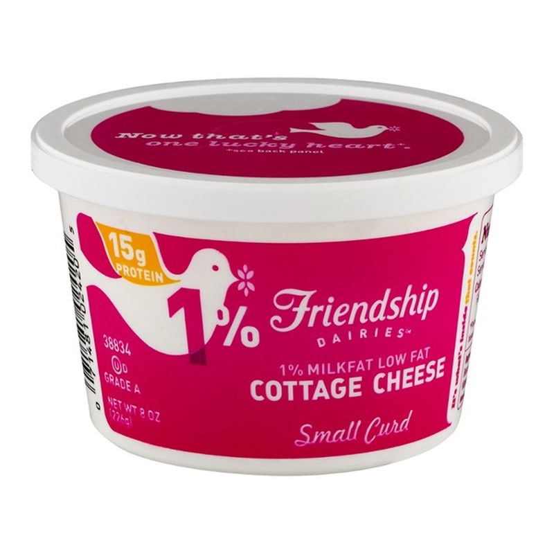 Friendship Cottage Cheese, Low Fat, Small Curd, 1% Milkfat ...