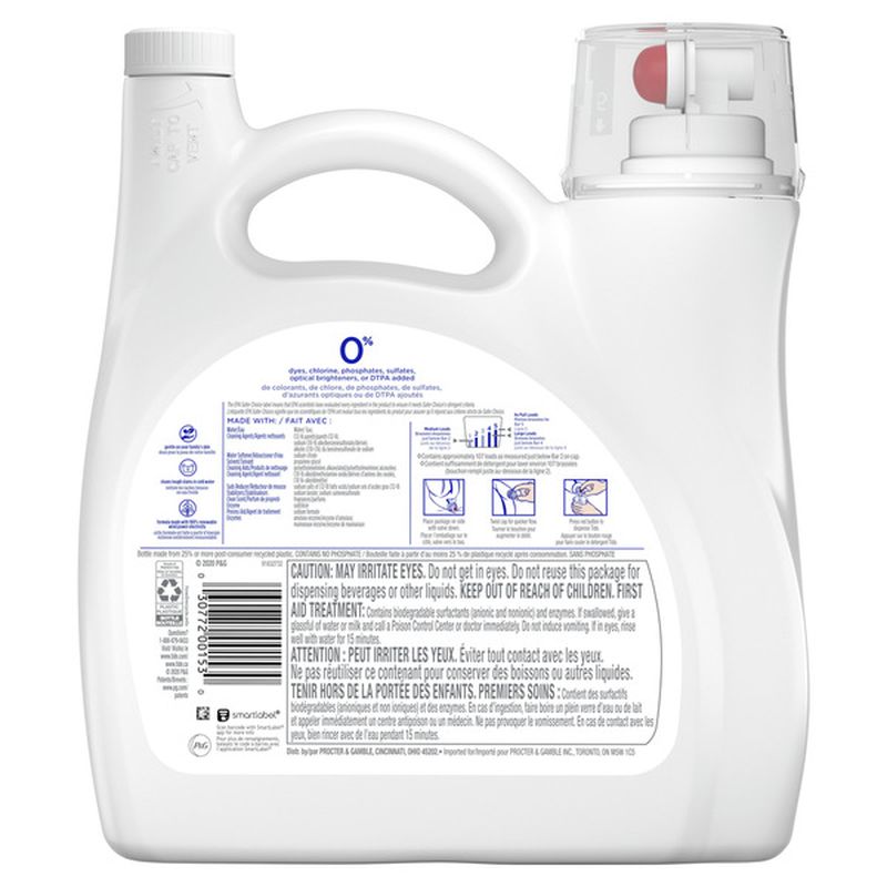 Tide Zero Liquid Laundry Detergent, Soft Lavender Scent (154 oz