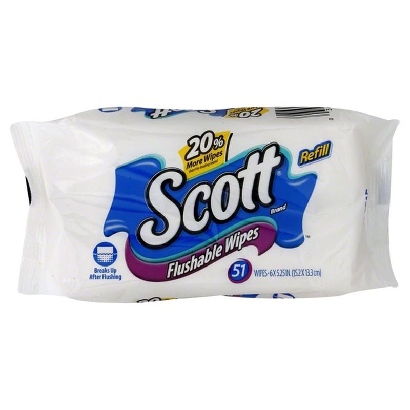 Scott Moist Wipes, Flushable (51 ct) Instacart