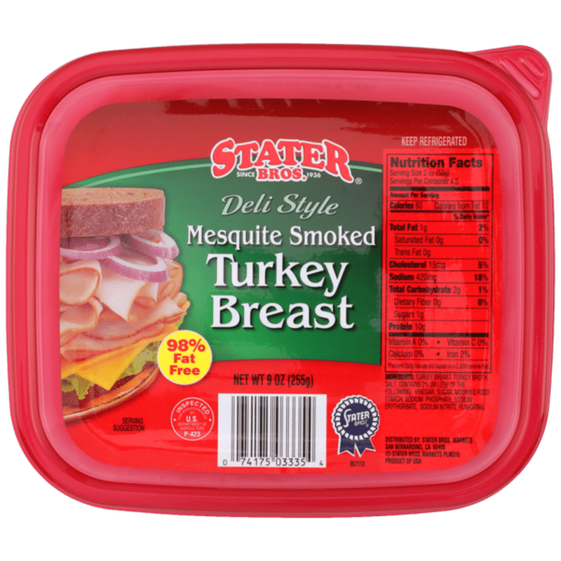 Stater Bros Deli Style Mesquite Smoked Turkey Breast 9 Oz Instacart