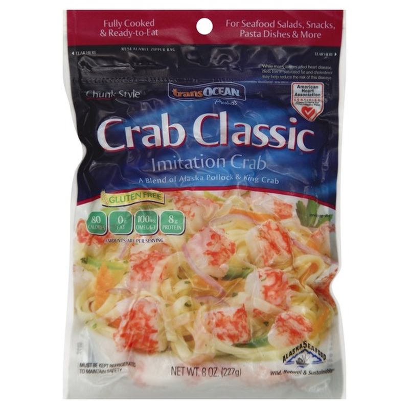 TransOcean Imitation Crab, Chunk Style (8 oz) from Andronico's Community Markets - Instacart