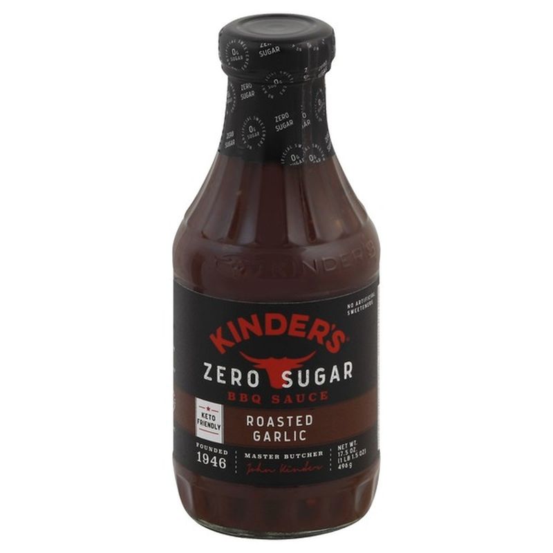 Kinder's BBQ Sauce, Zero Sugar, Roasted Garlic (17.5 oz) Instacart