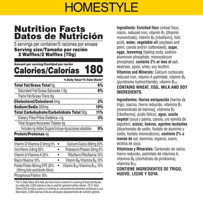 Kellogg's Eggo Frozen Waffles Homestyle