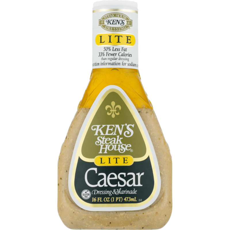 Kens Steak House Dressing & Marinade, Lite, Caesar (16 fl oz) from